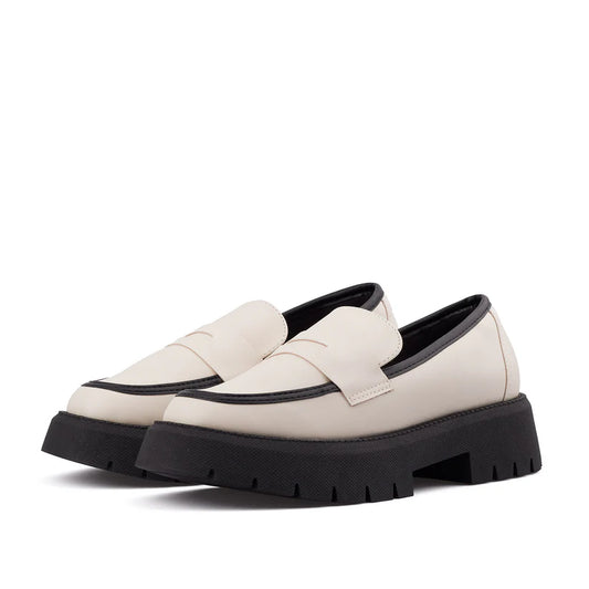 Duo Chic – Mocasins Noir & Blanc